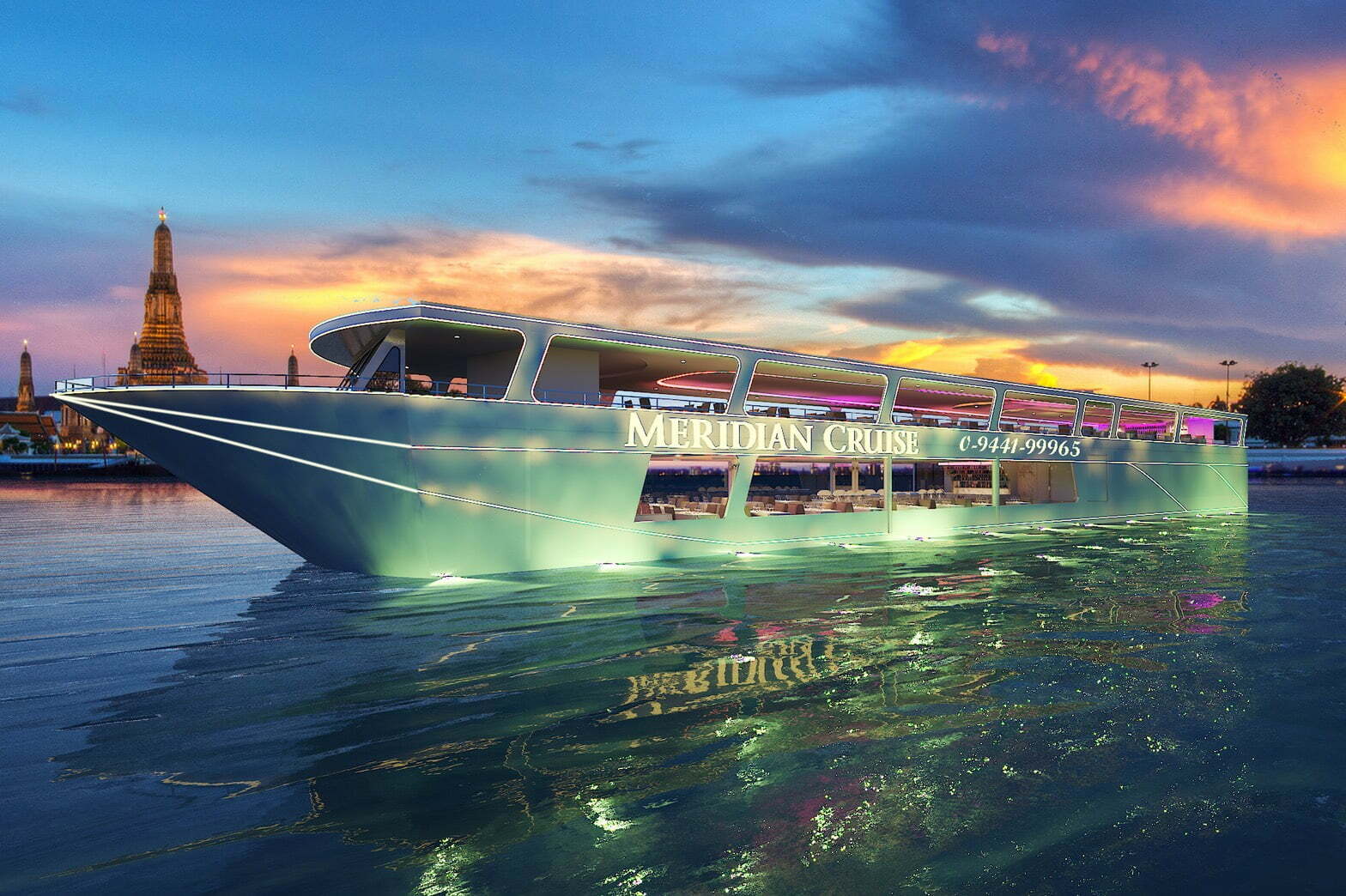 Voucher ล่องเรือแม่น้ำเจ้าพระยาดินเนอร์ MeridianCruise (Dinner Program)